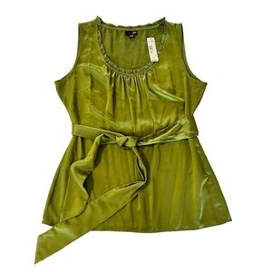NWT East 5th Woman’s Satin-Like Dress Tank Top With Belt Size Medium​​​​​​​